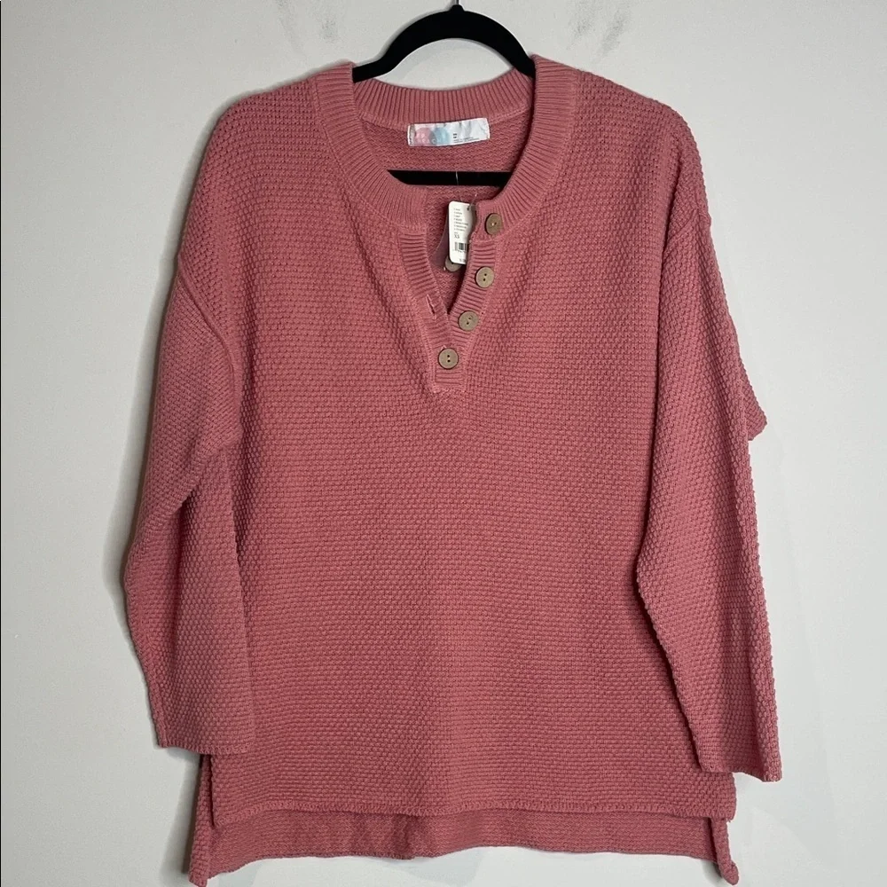 Free People Beach | Women’s Hailee Sweater in Rosie Pink XS NWT